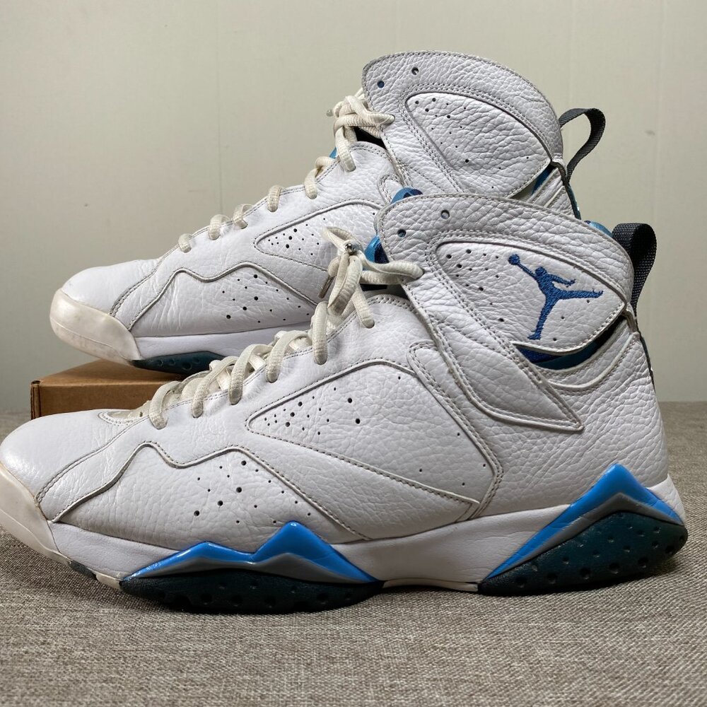 Nike Air Jordan 7 Retro Sneaker Shoe Men's 13 White French Blue 304775-107
